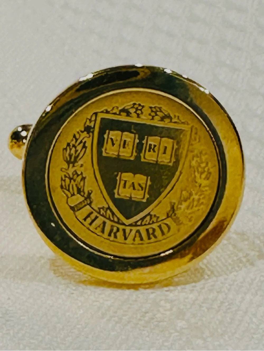 Harvard University Medallion 23k Gold-Plated Cufflinks